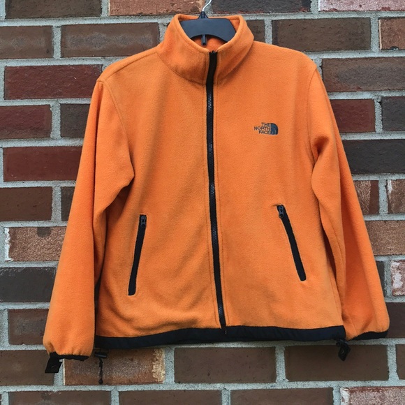 The North Face Jackets Coats The North Face Mens Orange Fleece Jacket Size S Poshmark